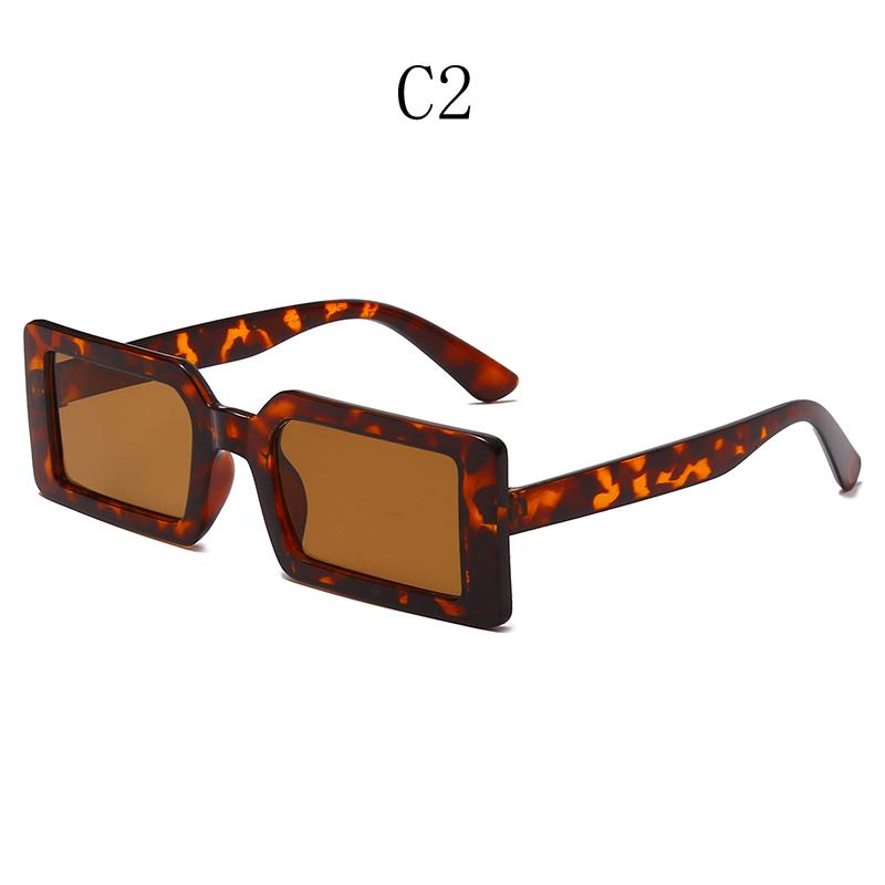 

Vintage Simple Square Sun Glasses Women Men Retro Trend Colorful Sunglasses Commute Fishing Female Male Eyeglasses UV400