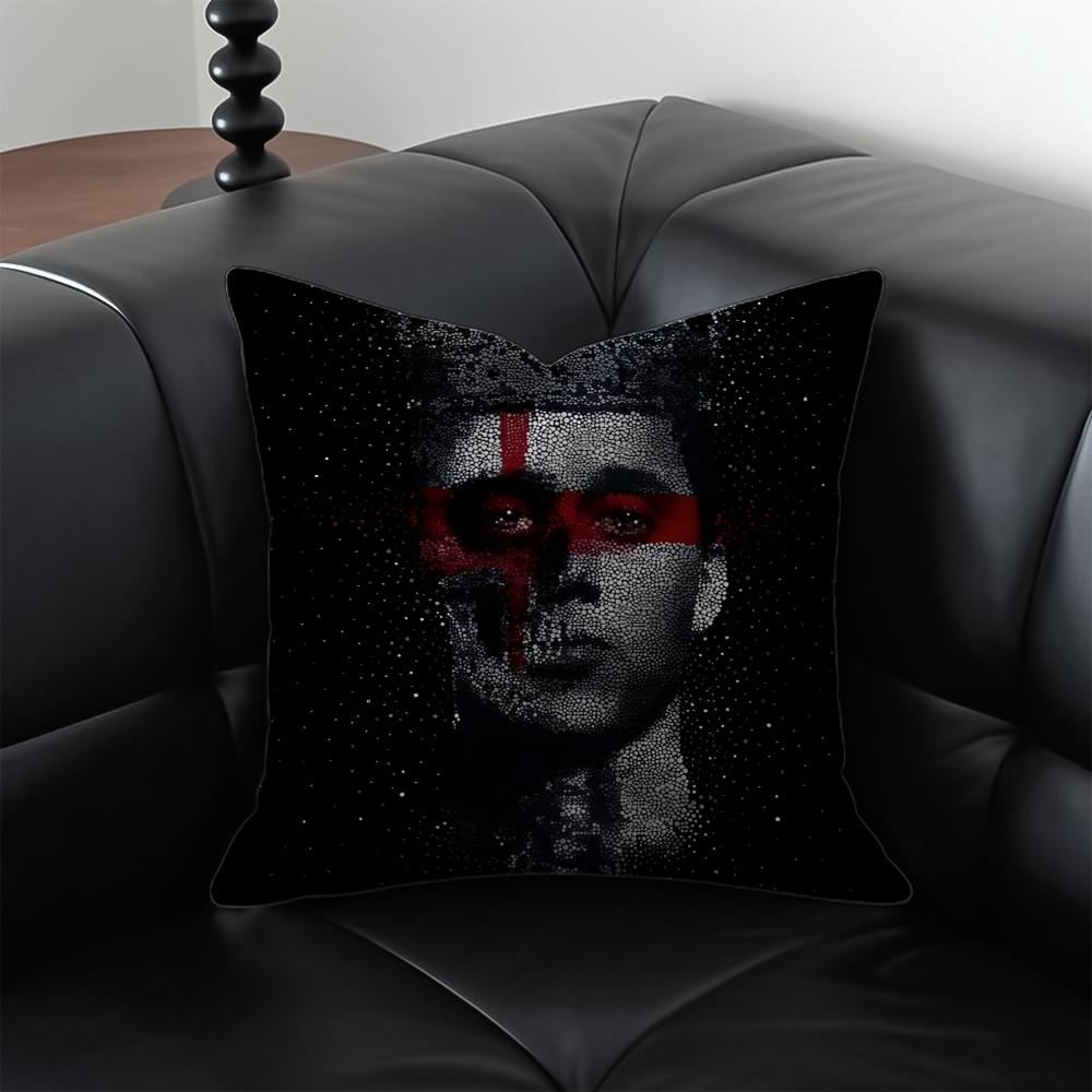 Logo CCanserbero Singer Star Cushion Cover Pillow Case Antidustmite Invisible zipper silky plush cushion 30X30cm