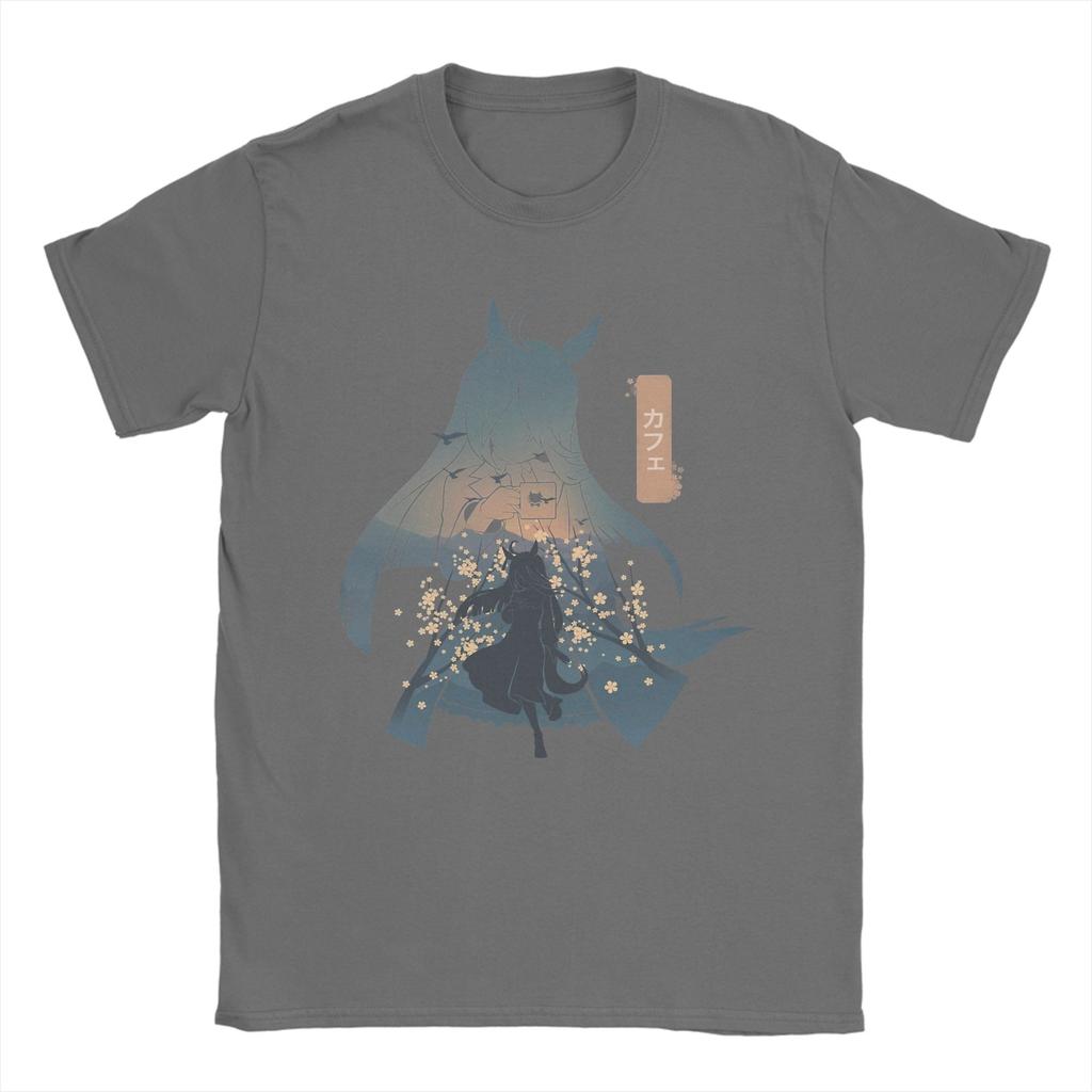 Manhattan Cafe Uma Musume Anime TShirts for Unisex Fashion Cotton Tee Shirt Crewneck Short Sleeve T Shirts Plus Size Tops