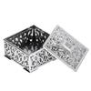 12Pcs European Style Hollow Square Candy Box Container Sugar Box Wedding SuppliesSilver