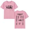 Koreanische Kpop Gruppe Hip Hop Lngshot T-Shirt Unisex Kleidung Mode Vintage T-Shirts Kurzarm Baumwolle Lässiges Oberteil Streetwear Fan Geschenke