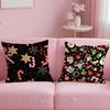 Christmas tree bells snowman Cushion Cover Comfortable Reversible Pillow Cover Ideal for Car Sofa Bedroom & Beyond