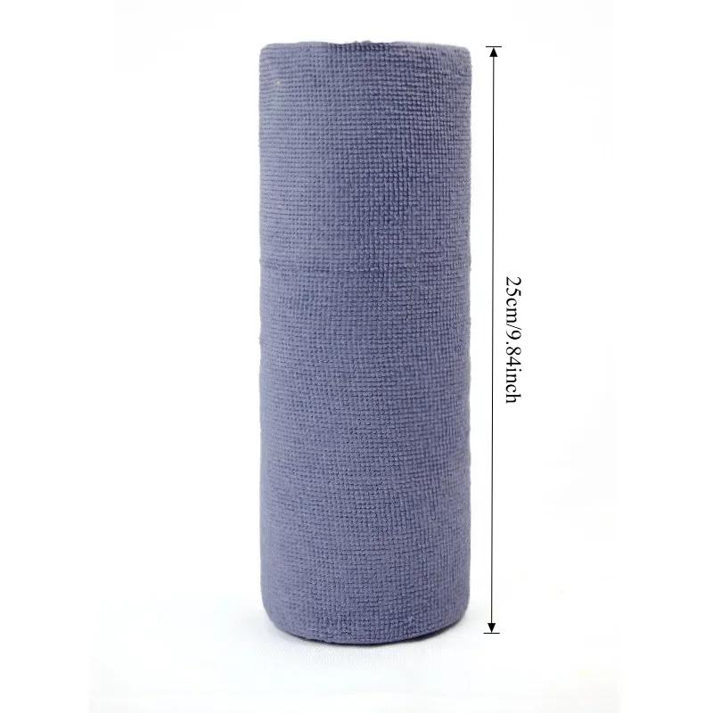 20pcs\roll Household Kitchen Cloth Microfiber Towel Rolls Reusable Cleaning Wipe Dish Rags Wash Paper Towel Replacement