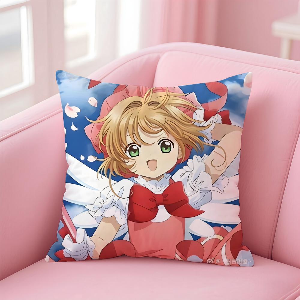 Cardcaptor Sakura Cushion Cover Comfortable Reversible Pillow Cover Ideal for Car Sofa Bedroom & Beyond