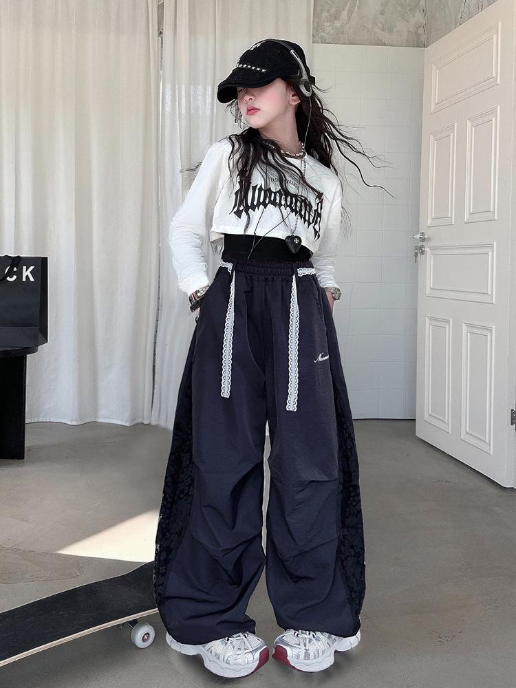 Cooles Hip Hop Jazz Tanzset für Mädchen - Trendiges zweiteiliges Set für Kinder für Frühling/Herbst 2025