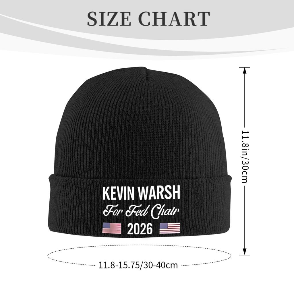 Kevin Warsh 2026 Beanie Hats Bonnet Hats Men Women Street Outdoor Skullies Beanies Spring Pattern Warm Caps