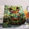 1PC Fairy Tale Style Print FlAannel Blanket, High Quality Comfortable for All Seasons, Home Decor, Warmth and Comfort