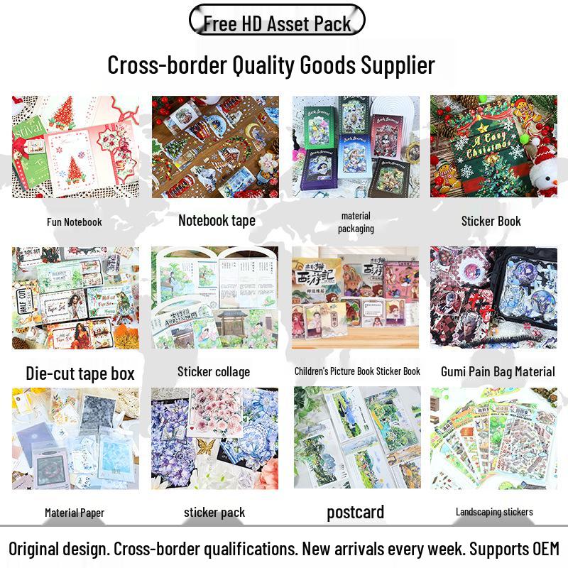 Cross-Border Cuisine: Simple Ins DIY Coffee PET Sticker Book for Scrapbooking