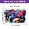 3D Gaming Wall Sticker Self-Adhesive Game Room Decor Gamer Bedroom Wall Decal