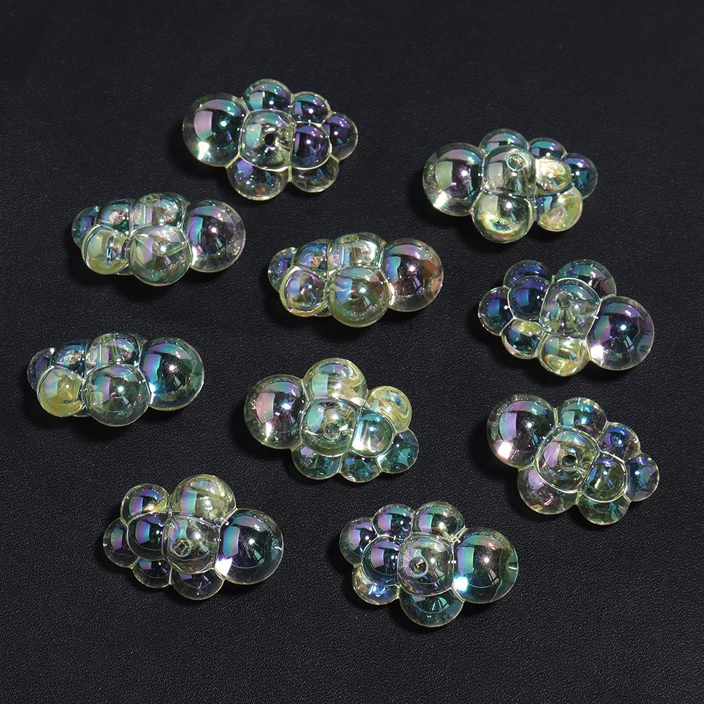 10pcs/lot Cloud Acrylic Beads Colorful Loose Spacer Beads For Jewelry Making DIY Necklace Bracelets Phone Key Chain Accessories