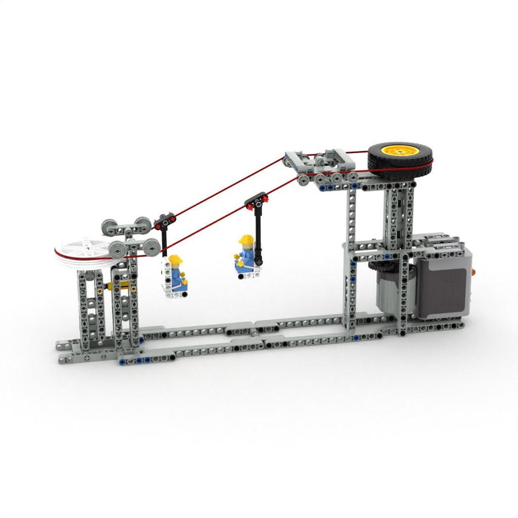 Electric Roller Coaster Building Block Bricks Moc Cable Car Assembly Model Puzzle Toys Figure Toy For Children And Adults