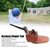 Archery Finger Guard Cowhide     Elastic Finger Tab for 20 to 50lb Bow