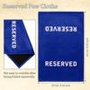 Tudomro Reserved Signs for Pews Chairs Reserved Pew Cloths Seating Signs Placeholder for Church Wedding Seats Decoration(Blue, White,8 Pieces)