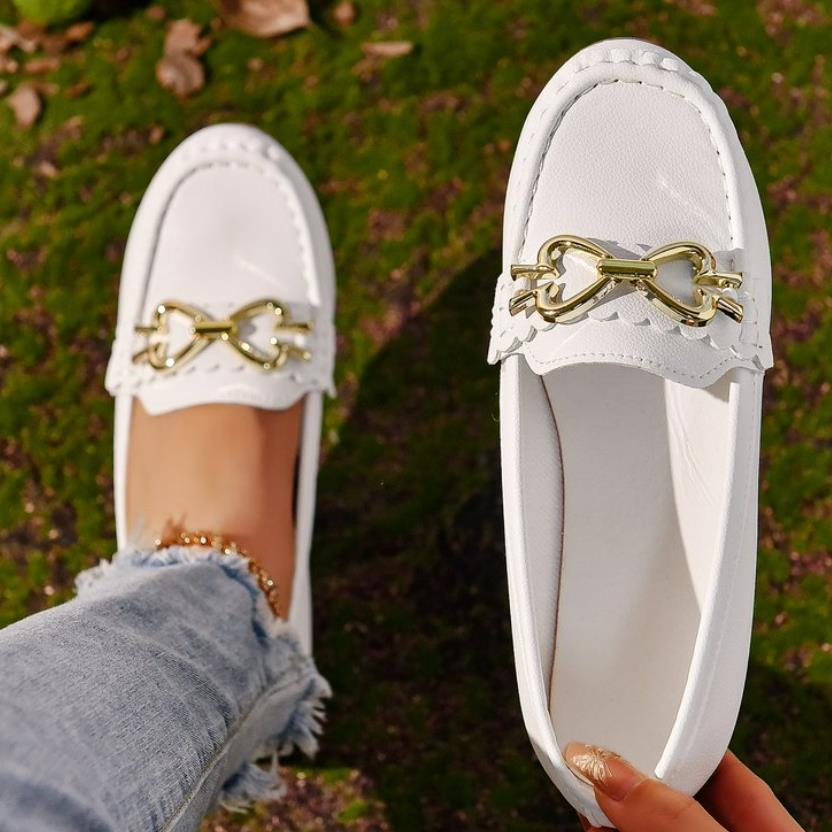 fashion New Women's Shoes Slip on Casual Comfortable Non-slip Solid Color Shoes Outdoors Wear Resistant Ladies Shoes Luxury Loafers