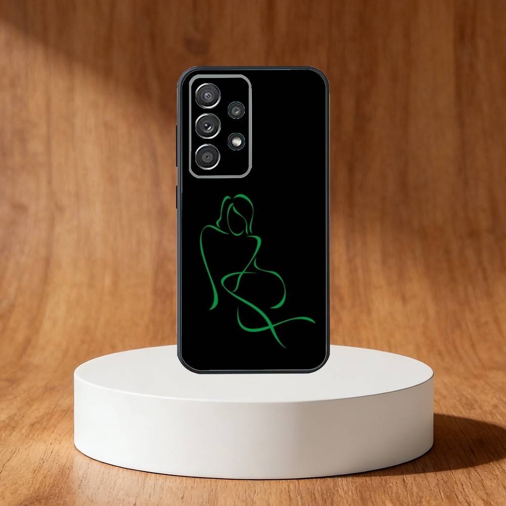 Sexy Body curve Art Phone Case For Samsung S25,S24,S21,S22,S23,S30,Ultra,S20,Plus,Fe,Note,10,9,5G Black Cover