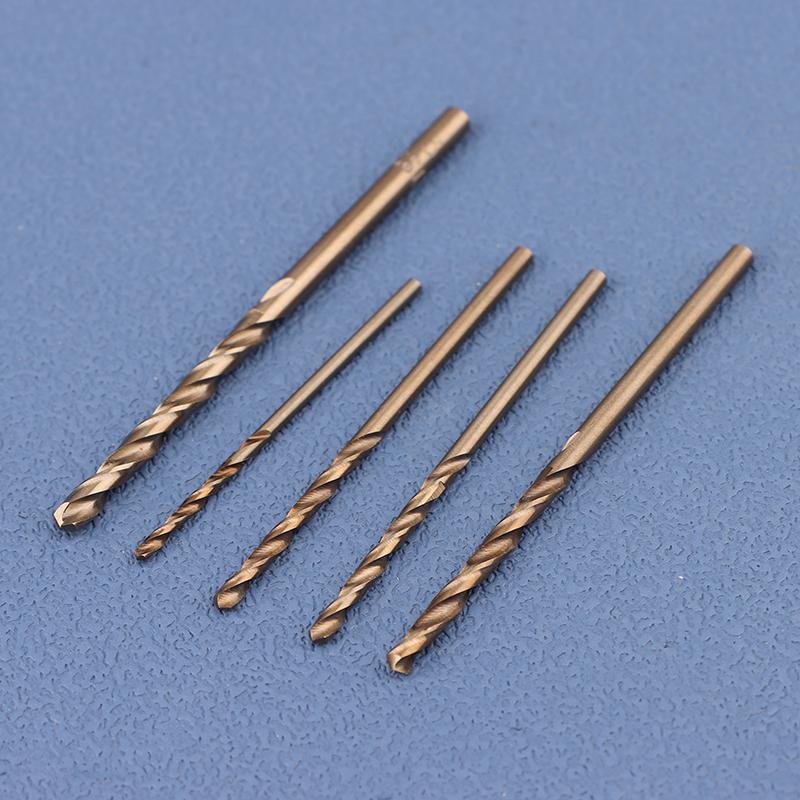 10Pcs/Set Hss M35 Cobalt Drill Bits 1-3Mm For Metal/Stainless Steel - High-Speed Steel Cobalt Coated Drill Bits With Enhanced