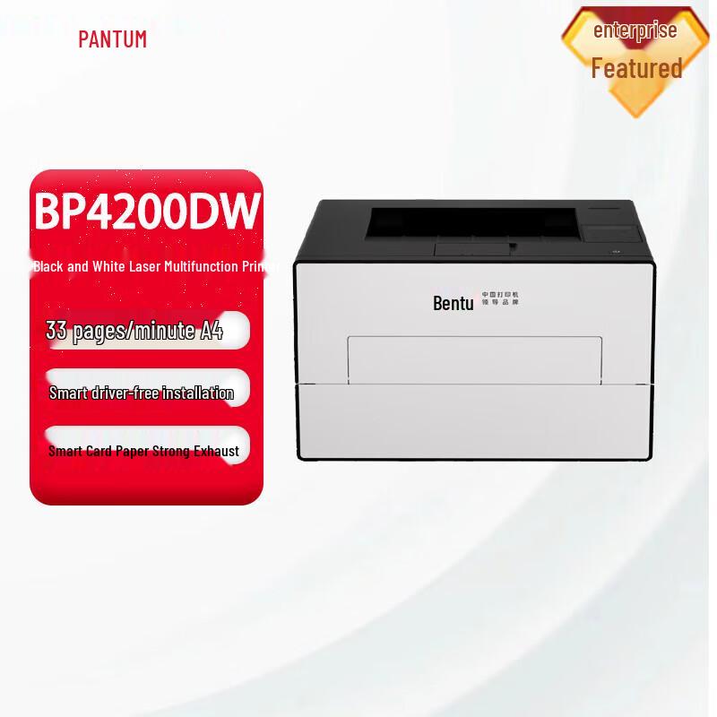 

PANTUM BP4200DW A4 Monochrome Laser Printer CN plug (adapter included)
