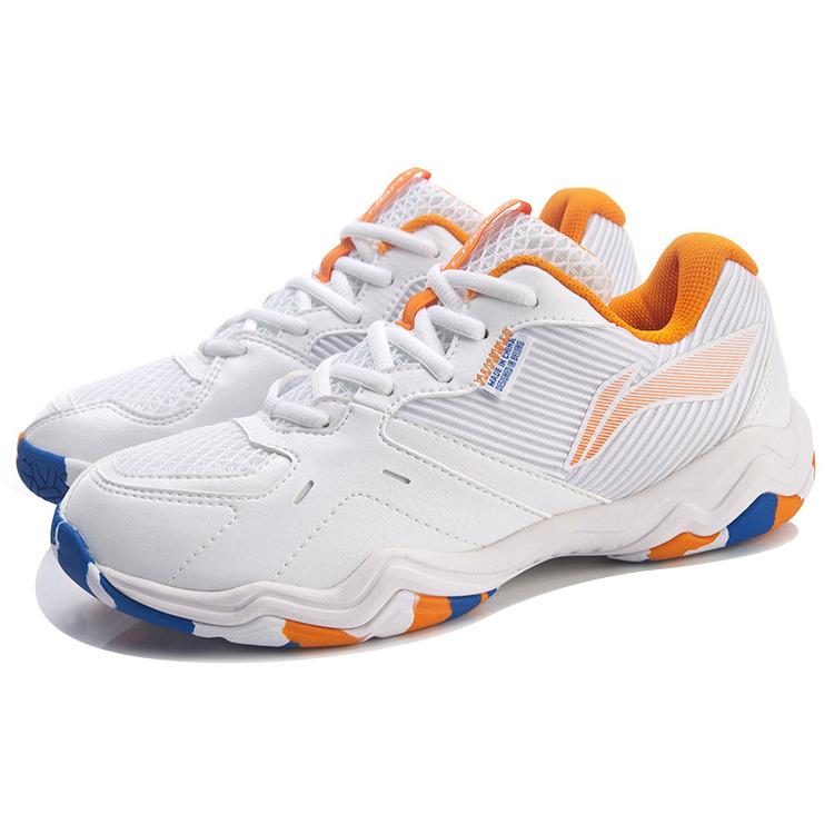 New LINING Badminton Shoes Women's Low top White/Orange AYTR008-1