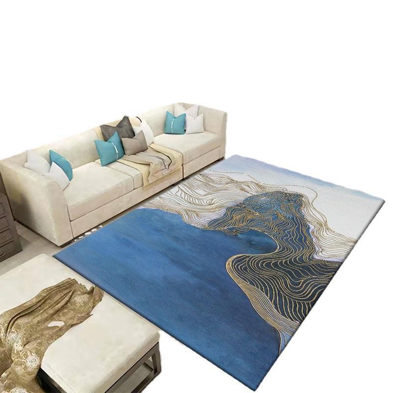 Tapete de Sala de Estar Estilo Chinês Novo Mesa de Centro Sofá Tapete Estilo Chinês Lavagem a Tinta Montanha Tapete Quarto Tapete de Chão
