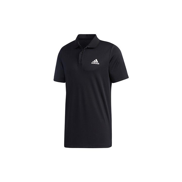 Adidas Polo Shirts Men's Black Polo Collar Moderate Straight Fit GL0483