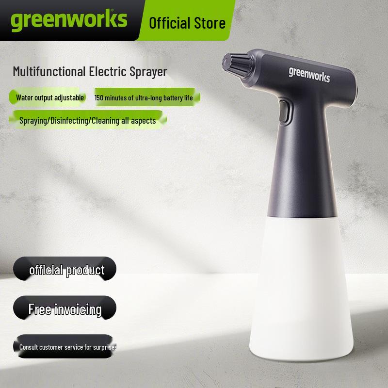 Greebo Electric High-Pressure Rechargeable Sprayer for Watering and Disinfecting чёрный