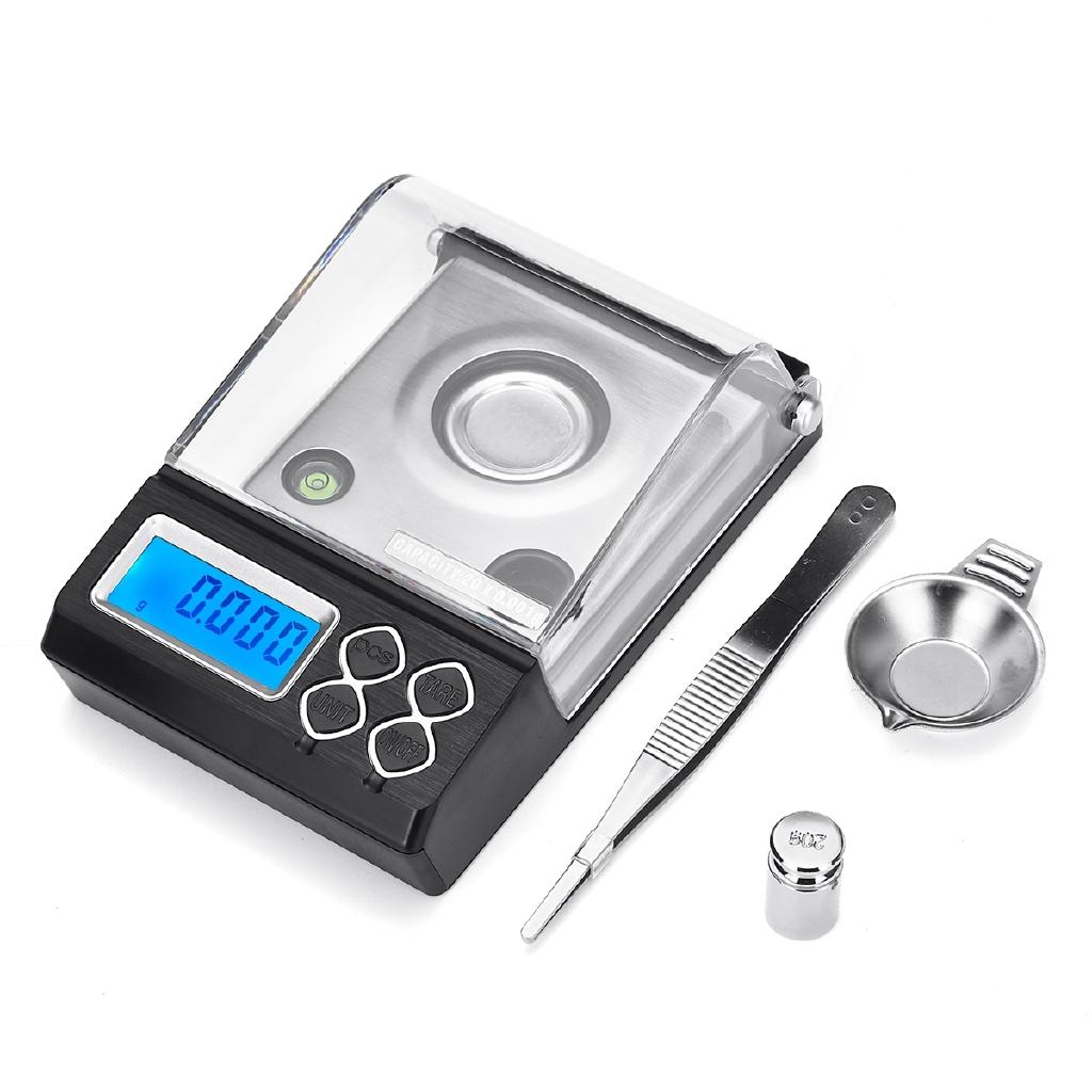 144x84.5x51mm Gold Carat Scale High Precisions Digital Milligram Scale 50g/0.001g Electronic Balance Powder Scale