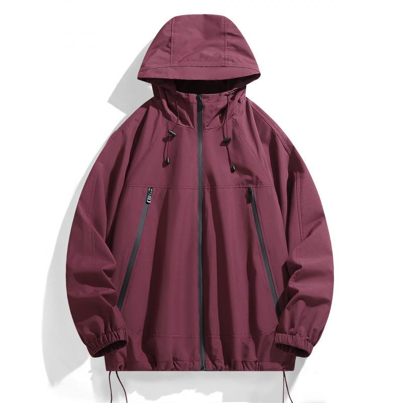 Autumn and Winter Outdoor Jacket Couple Hooded Jacket Windproof Waterproof Mountaineering Suit Sports Jacket