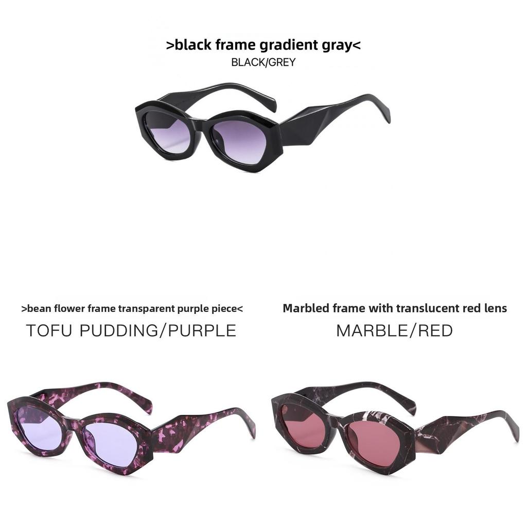 Geometric Style Sunglasses For Women Uv400 With Pc Material Stylish Streetwear