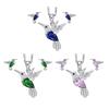 Modern Avian Inspired Necklace And Earrings Jewelry Set Featuring Crystal Details Lightweight Alloy Design For Women