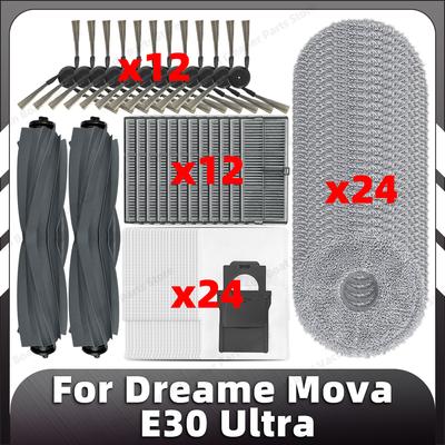 Kompatibilní s Dreame mova E30 Ultra Náhradní hlavní boční kartáč HEPA filtr mop pad prachový sáček náhradní díly příslušenství