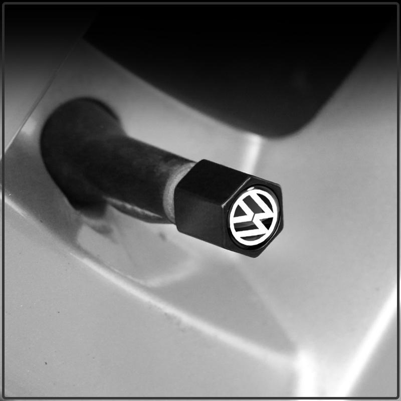New Car Tire Valve Caps with Car Badge Keyring Keychain Set For Volkswagen MK7 MK6 MK5 Ibiza Leon FR 2 Altea Aztec Golf-4 5 6 7 Passat