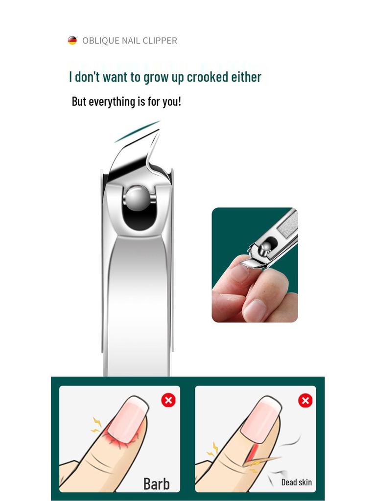 12-Piece Stainless Steel Anti-Splash Nail Clipper Set with Manicure & Pedicure Tools