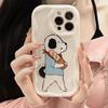 Zhitai Cream Pattern Cartoon Silicone Case for iPhone 11/13 Pro/14/15 Pro