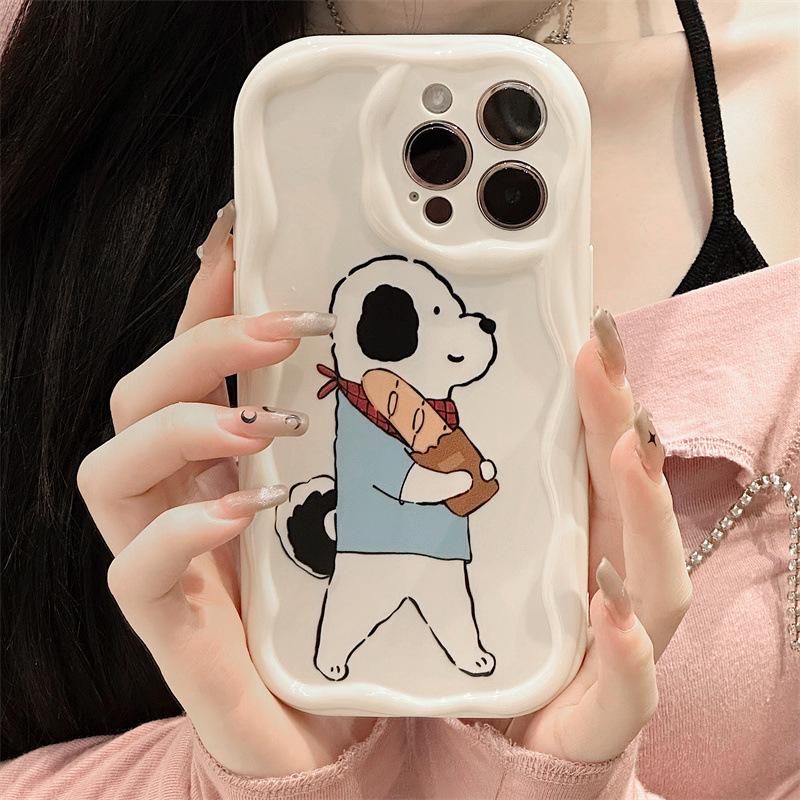 Zhitai Cream Pattern Cartoon Silicone Case for iPhone 11/13 Pro/14/15 Pro