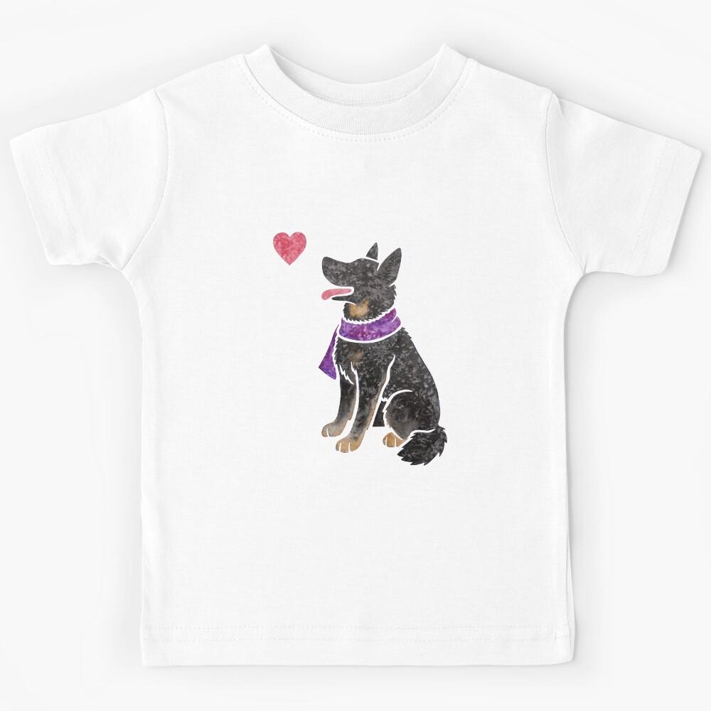 Watercolour German Shepherd Dog (bicolour) Kids T-Shirt 120