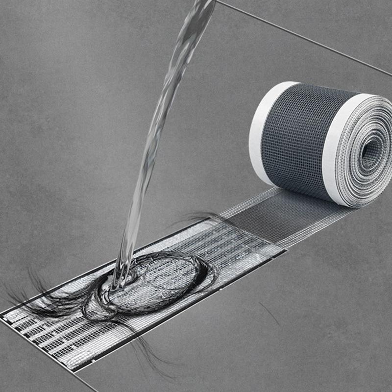 5 Meter Dusche Bodenablauf Filter Haarfänger Sieb Küche Waschbecken Kanalisation Vorlauf Stopper Badezimmer Mesh Aufkleber Einweg
