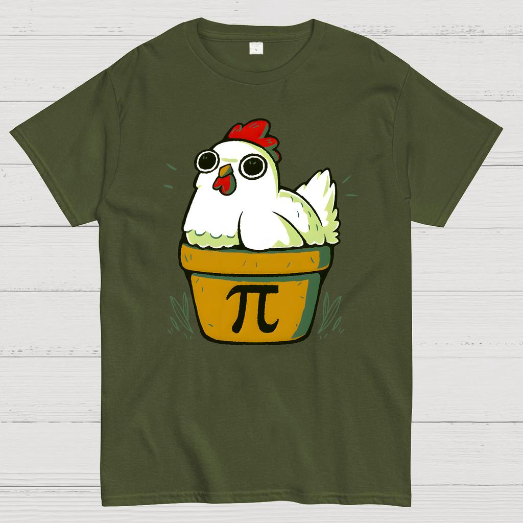 Chicken-Pot-Pie-Math Cotton Summer Casual Cool Loose T-Shirt