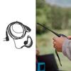 Durable 2 PIN Earhook Headset with Microphone Reliable Transmission & Ergonomic Design for ICV8 V80 V80E V82 V85 F4026