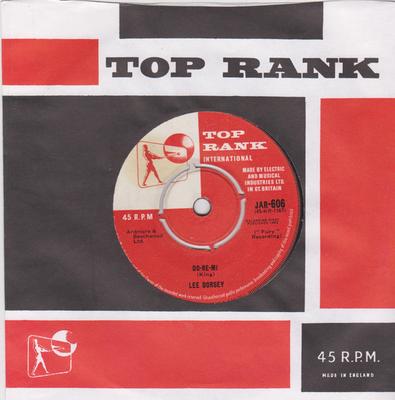 7inch Record LEE DORSEY - Do-Re-Mi / People Gonna Talk JAR606 Top Rank Intern 1962 UK Soul/Funk Used