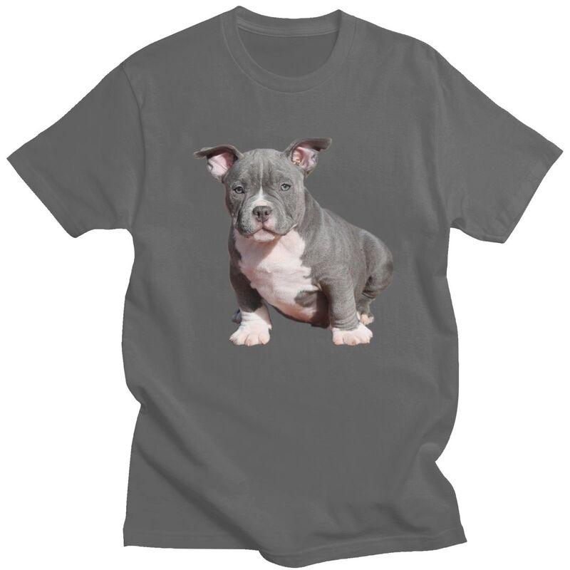 Custom American Pit Bull Terrier T Shirt Men Pure Cotton Tshirt Tees Streetwear Tshirts