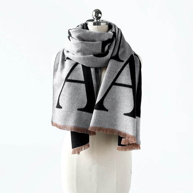 New fashion shawl premium letter scarf thickened warm wool scarf premium shawl