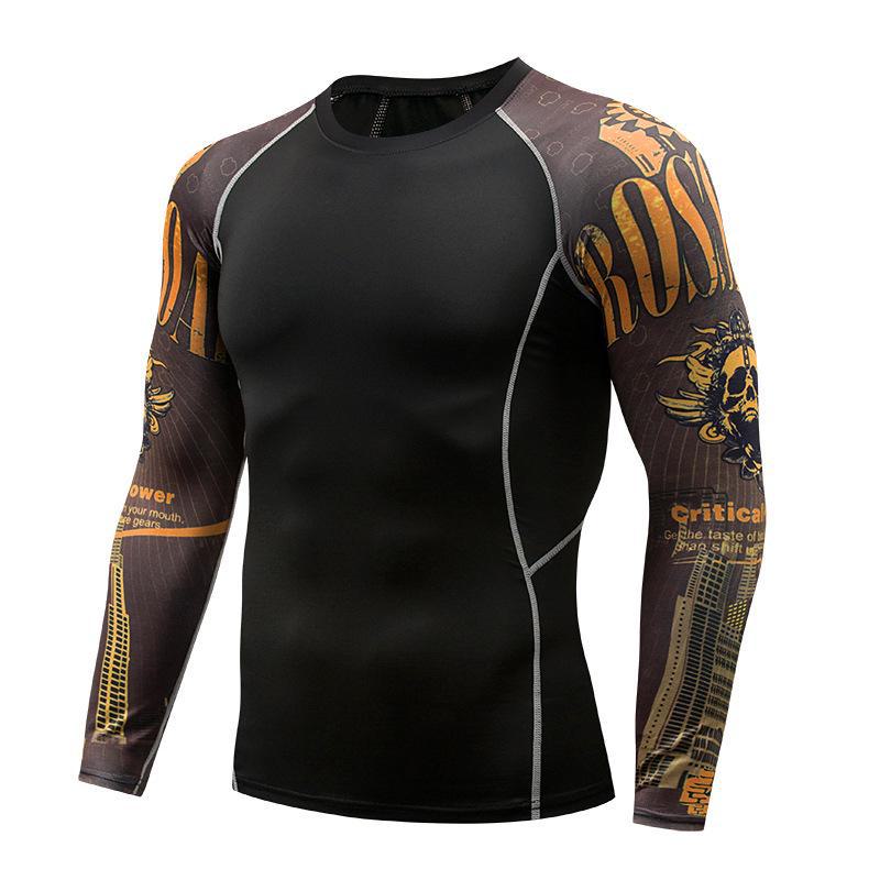 Herren Quick-Dry Langarm Sportstrumpfhose & Trainingsshirt