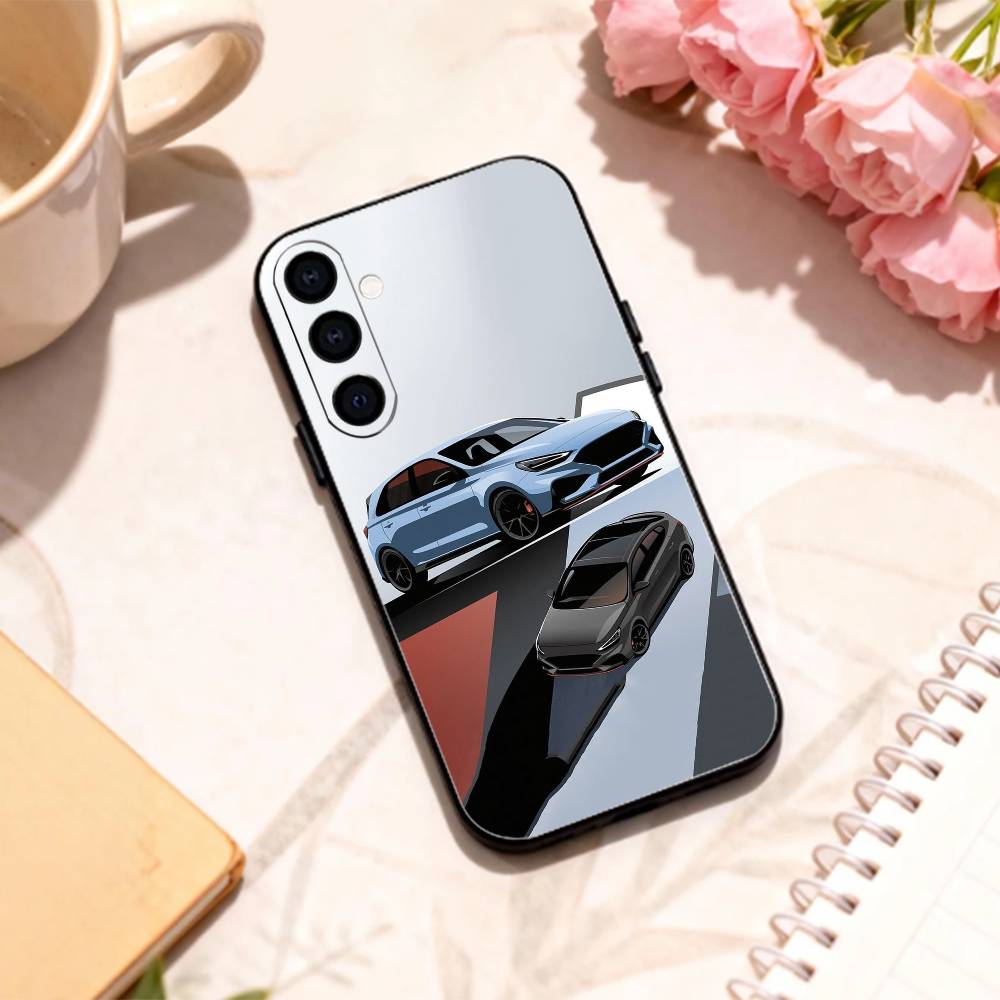 Etui na telefon samochodowy I20N I30N P-Pocket Rocket do Samsung Galaxy A73, A72, A71, A70, A53, A52, A51 i innych, miękka, czarna skorupa