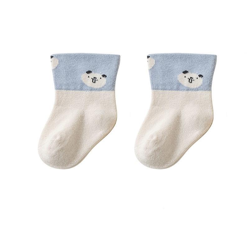 Baby Middle Tube Socks  Infant Cotton Cute Cartoon Baby Socks for Girls Boys Newborns Without Bones Loose Socks Spring Autumn