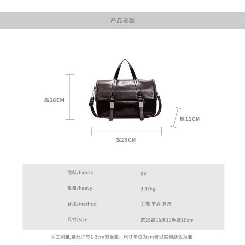 New high-end large-capacity oil wax leather portable messenger bag women's commuting versatile shoulder messenger bag