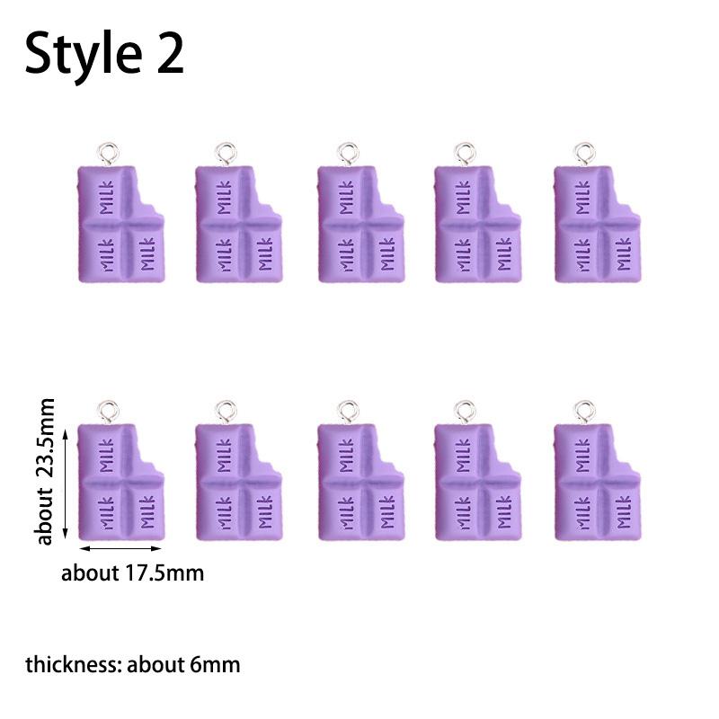 10pcs/lot 18*28mm Chocolate Milk Resin Charms Pendants for DIY Jewelry Making Accessories Handmade Earring Necklace Bracelet