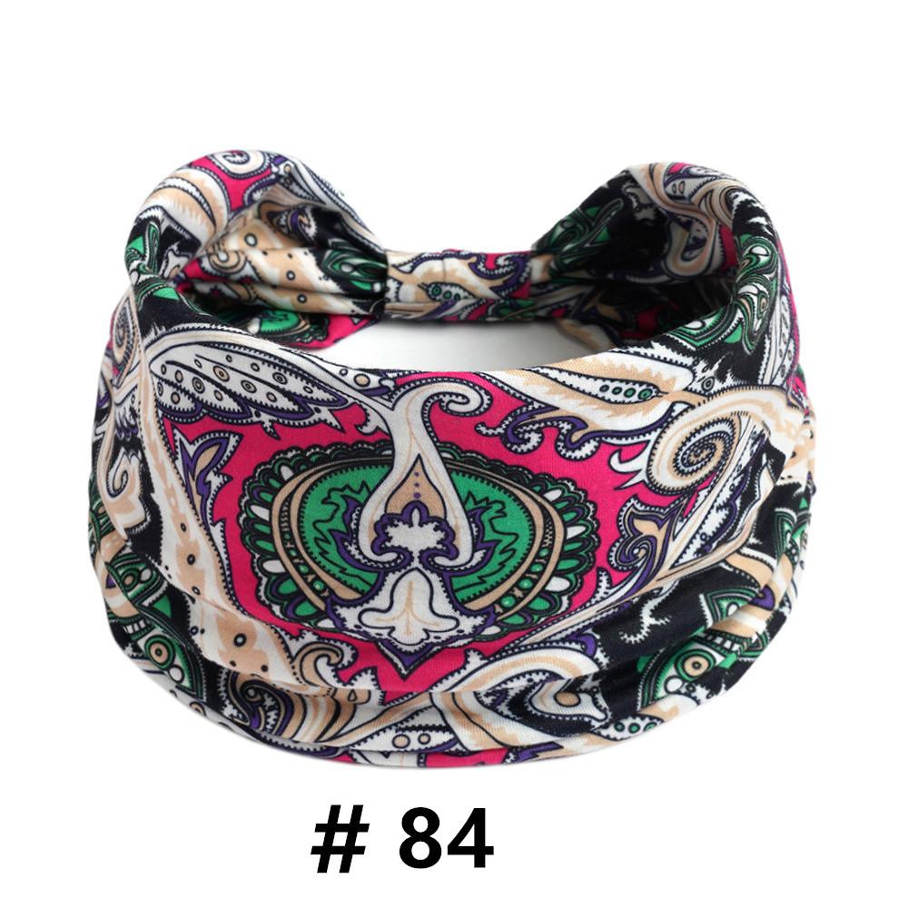 Cashew Print Headbands for Women Wide Boho Turban Headwrap Cotton Knot Elastic Hairbands Bandeau Sport Workout Hair Accessories