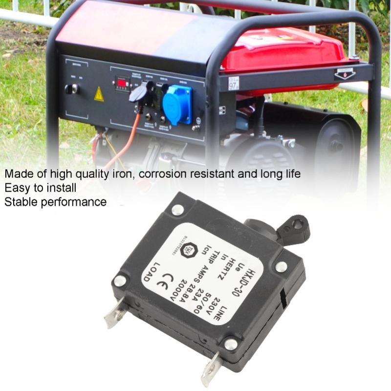 2pcs 23A Circuit Breaker Safety Professional Petrol Generators Circuit Breaker With Switch For Petrol Generators 230V