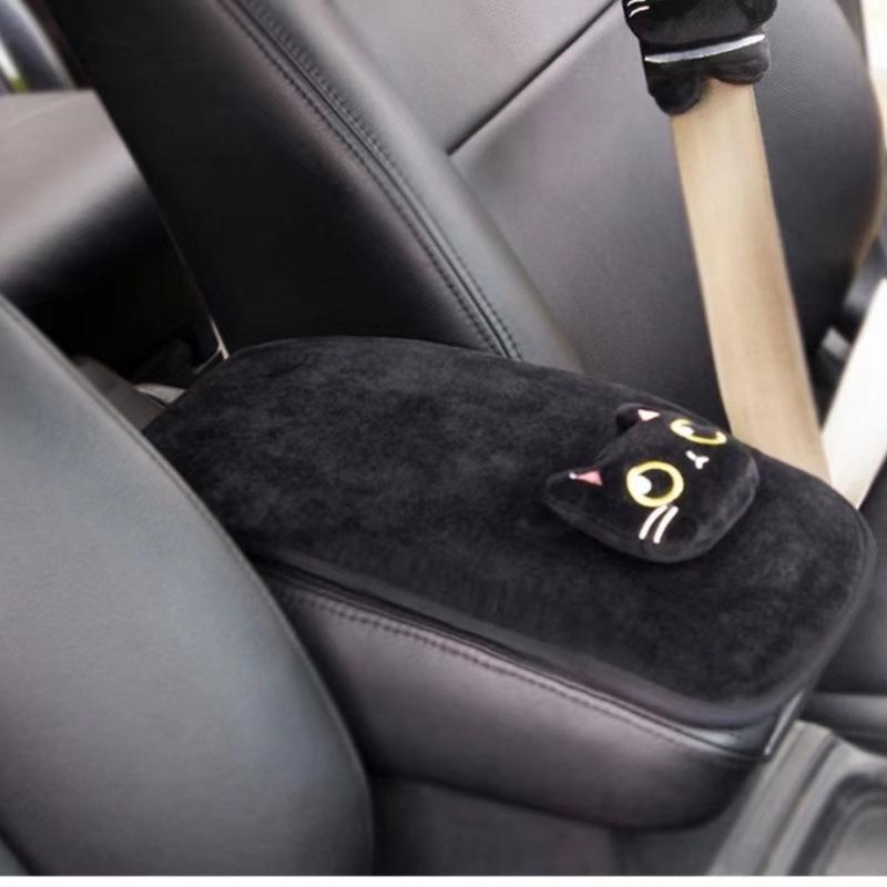 

Black Cat Car Headrest & Lumbar Support Pillow - Cute Cartoon Neck Protection Cushion