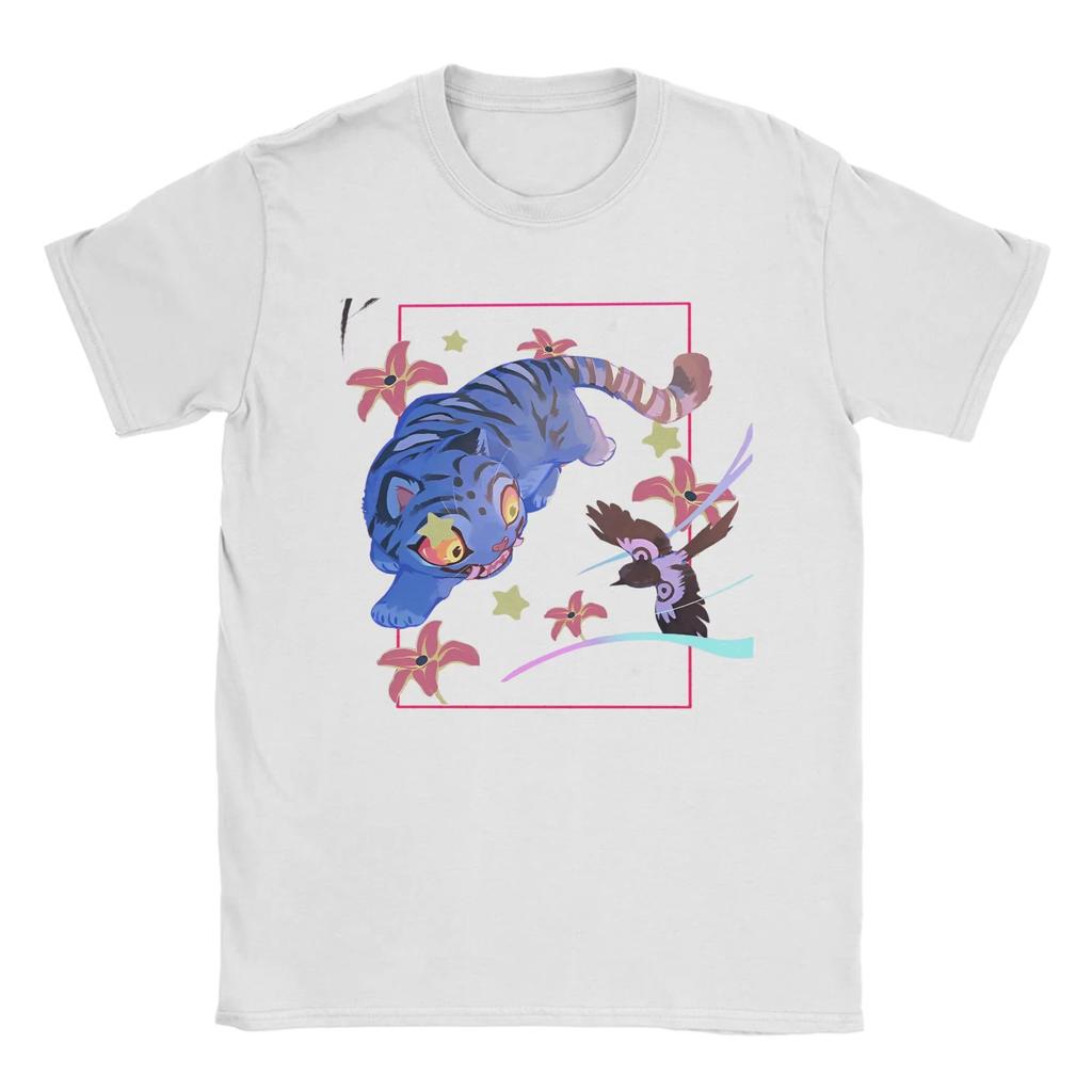 Huntrix Kpop Dämonenjäger Derpy Tiger und Vogel T-Shirts Unisex Baumwolle Einzigartiges T-Shirt Rundhals T-Shirt Kurzarm Kleidung